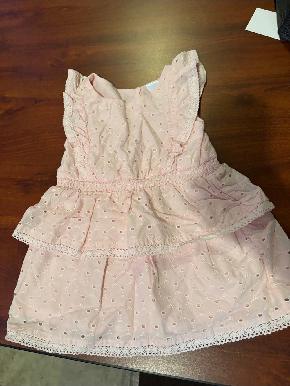 Gymboree Pink Eyelet Peplum Dress